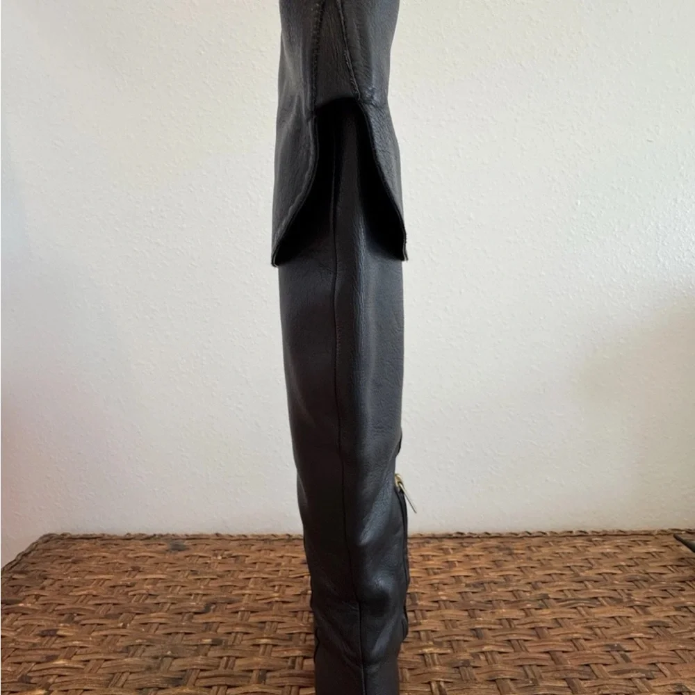 Jimmy Choo Knee-High Long Boots Black Size37.5/US7 NoBox Side Zip